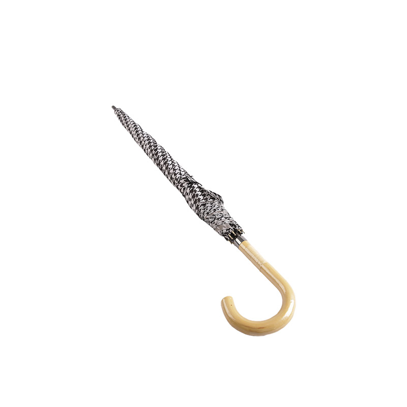 Pevný a obrátený dáždnik Pongee rovný-0E6B0338