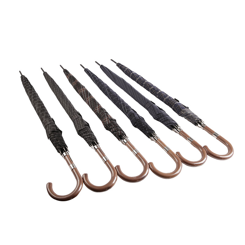 Ľahký a vhodný pre mužov Dáždnik Pongee Straight-0E6B0362