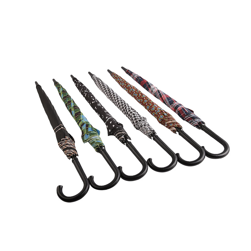 Trojfarebný dáždnik Stripes Interminled Pongee Straight-0E6B0378