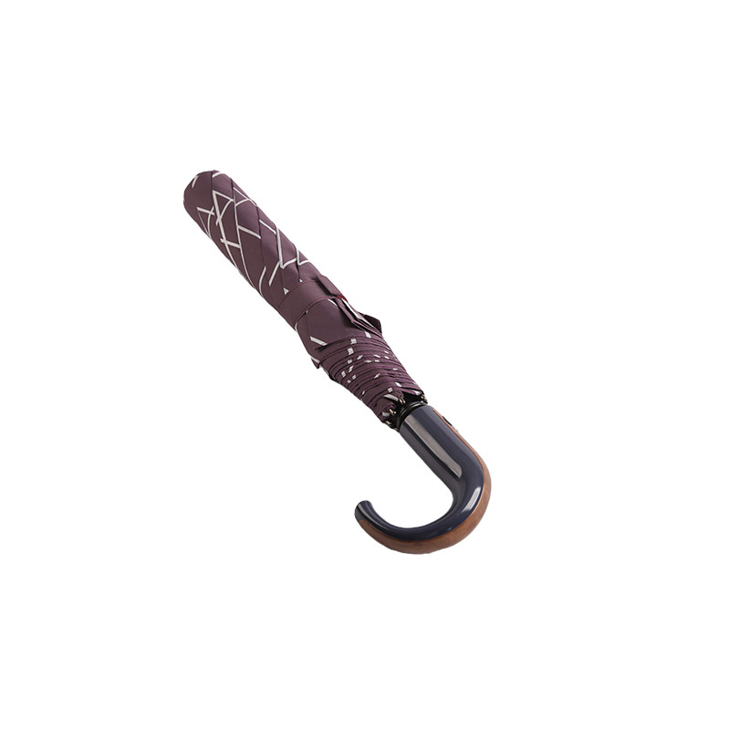 Geometrické vzory Pongee Dvojzložkový dáždnik-0E6B0412