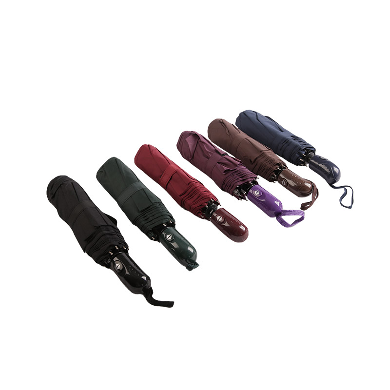 Tmavý dáždnik odolný proti dažďu Pongee Trojzložkový dáždnik-0E6B0491