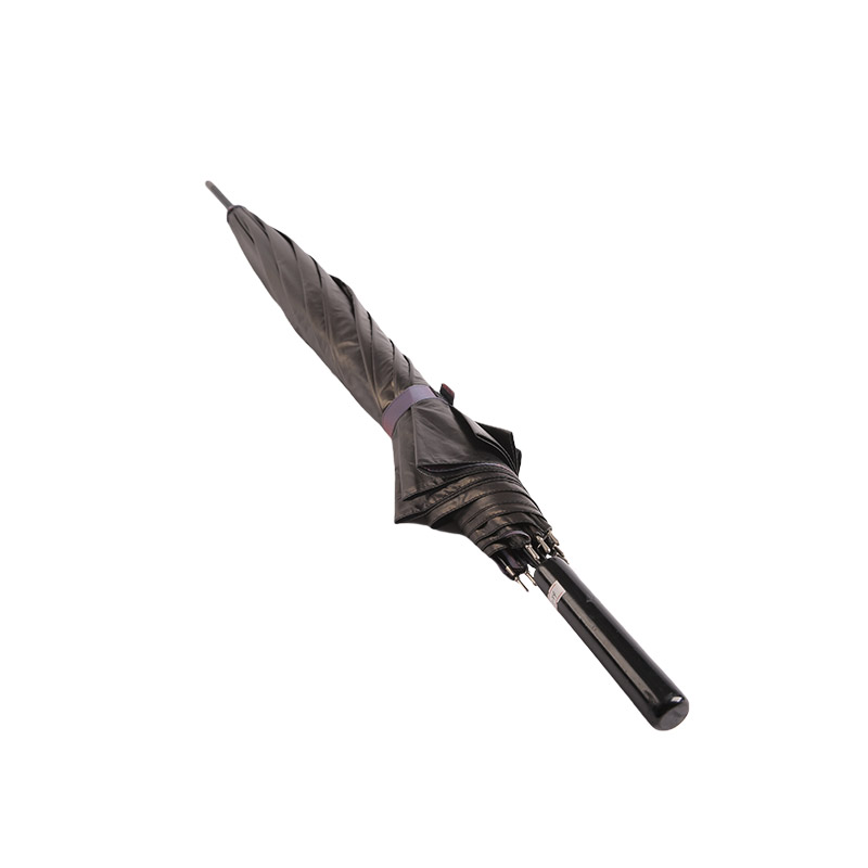 Čierny dáždnik typu Xibe s čiernym poťahom+polyesterový rovný dáždnik-0E6B0698